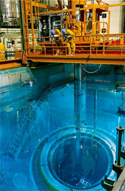 Nuclear fuel CF3 loaded into the reactor